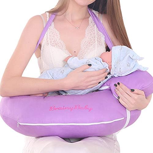 Dear Tomorrow Baby Breastfeeding Nursing Pillow and Positioner Machine Washable U Shape Nursing and Infant Support Pillow Bonus Head Positioner (Color 4)