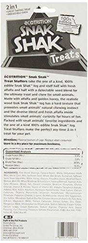 Ecotrition Snak Shak Treat Stuffer For Rabbits, Guinea Pigs And Chinchillas, Chewable