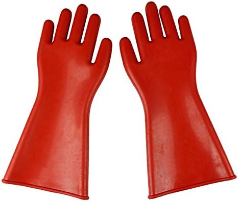 ZHHL 12KV Insulating Gloves10KV High Pressure Electrician Protection Against Electricity Operation 12 KV Rubber Gloves 25KV35KV Safety Work Gloves (Color : 12KV)