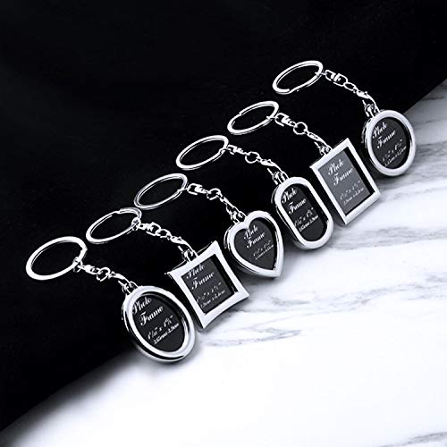 trounistro 18 Pack Photo Frame Keychain Blank Picture Frame Key Rings DIY Photos Keyring Pack for Valentine's Day, Birthday, Father's Day, Mother Day, Graduate, Wedding Gifts, 6 Styles