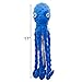 EXPAWLORER Octopus Dog Toy - Long Dog Squeaky Toys Puppy Birthday Gift Soft Stuffed Chew Toy, Crinkle Paper and Built-in Squeaker Durable Interactive Plush Toy for Small Medium Large Dogs, Blue