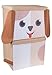 Clever Creations Cute Dog Stackable Storage Organizer Collapsible Storage Box Any Room | Perfect Size Chest for Organizing Dog Toys, Clothes, Shoes and More!
