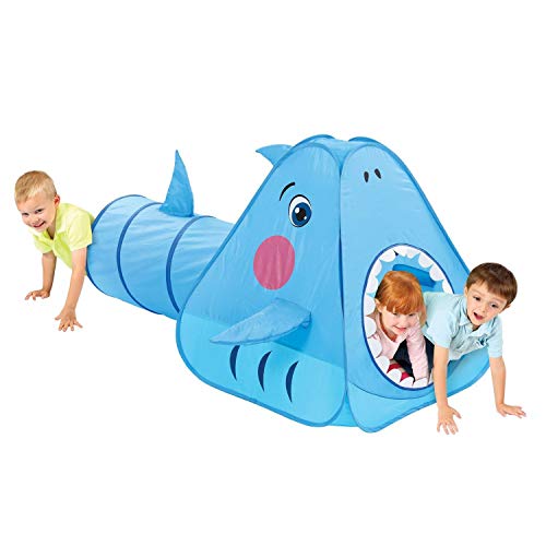 E.P. Indoor/Outdoor Shark Play Tent with Tunnel
