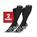 Go2 Compression Socks (2 Pair) for Women and Men Athletic Running Socks for Nurses Medical Graduated Nursing Compression Socks for Travel Running Sports Socks(2BlackLarge)