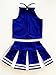 Total 2550 Little Girls' Cheerleader Cheerleading Outfit Uniform Costume Cosplay Blue/White (M /5-8)