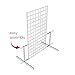 Only Hangers 2' x 6' Gridwall Panel Tower with T-Base Floorstanding Display Kit, 2-Pack White …