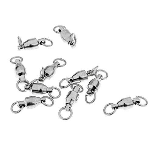 HomeDecTime 30Pcs Hochleistungskugellagerwirbel Massivringe Schwarzer Angelwirbel 5# – Bild 3