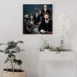 The Beatles Poster d’art sur toile et décoration murale Motif famille moderne 70 x 70 cm - Les Beatles, Paul McCartney, John Lennon, RIngo Starr, George Harrison The Beatles Poster d'art sur toile et décoration murale Motif famille moderne 70 x 70 cm – Image 4