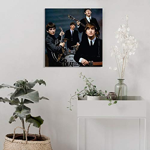 The Beatles Poster d’art sur toile et décoration murale Motif famille moderne 70 x 70 cm - Les Beatles, Paul McCartney, John Lennon, RIngo Starr, George Harrison The Beatles Poster d'art sur toile et décoration murale Motif famille moderne 70 x 70 cm – Image 5
