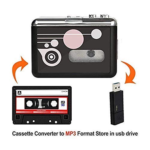 3 Portable+Converter+Microcassette+Cassettes+Headphones