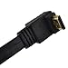 kenable Right Angle 90 Flat HDMI Extension Cable Plug to Female Socket 0.2m (~7 inch) 20cm