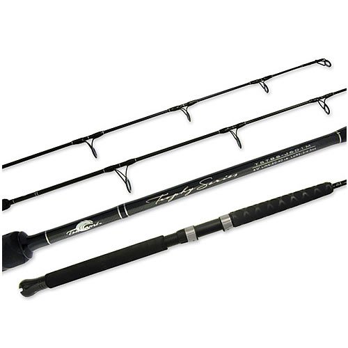 Tsunami Trophy 2pc SPINNING Jigging Saltwater Striper Boat Rod 6' TSTBS-J602XXH