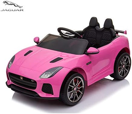Alison Ride On Car, Jaguar F-Type SVR Convertible Electric Car, 2.4G Remote Control, MP3 Music Playing, Front and Rear Lights, Max Load 66LB (Pink)