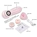 Electric Facial Cleansing Brush, 3 Brush Heads with 2 Power Modes - Rechargeable Face Cleanser Waterproof, Spin Face Brush for Deep Cleansing, Gentle Exfoliating and Massaging(Pink)
