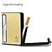 Cigarette Case Lighter, Multifunction Cigarette Box Holder USB Electric Rechargeable Cigar Lighter,Push Out Cigarette Holder with Electric Torch (Gold-Black)