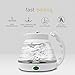 NEME Travel Foldable Electric Kettle - Collapsible Water Boiler For Coffee Tea- Food Grade Silicone - Dual Voltage 110-220V - Detachable Power Cord - Portable Kettle 600ML (White)
