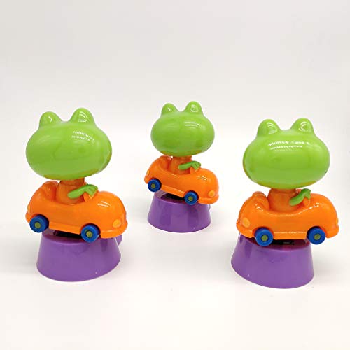 image for Flameer Solar Powered Bobbing Frog Animal Figure - Fun Solar Science T