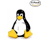 Linux GNU Logo Vinyl Bumper Sticker Decal Penguin Tux 4 Stickers