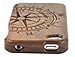 SunSmart Unique Handmade Natural Wood Hard Wooden Case Cover for iPhone 4 4S (Walnut-Compass)