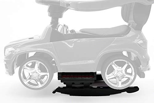 Moderno Kids Mercedes GL63 AMG Baby Toddler Ride-On Push Car Stroller Convertible to Foot to Floor Toy + Padded PU Leather Seat + Integrated MP3 Music Player + Working LED Lights (White)