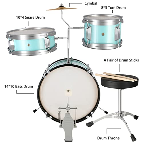 Eastrock Kids Drum Set, 3 Piece 14" Drum sets for Kids,Junior,Student