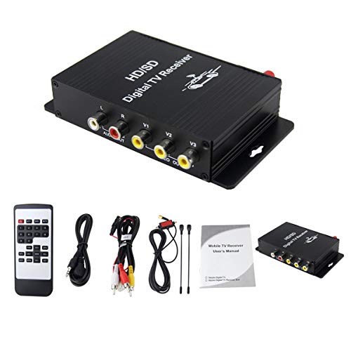 QSICISL HD Car Mobile TV Tuner ATSC Digital 4 Video Output TV Receiver