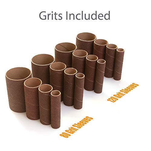 20 Piece Drum Sanding Kit with 4 Sanding Drums and 16 Drum Sanding