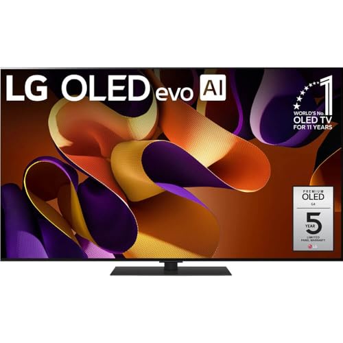 LG 55-Inch Class OLED evo G4 Series Smart TV 4K Processor Flat Screen with Magic Remote AI-Powered with Alexa Built-in (OLED55G4SUB, 2024) (Renewed)