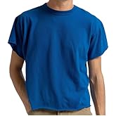 Sunborui Men's Boxy Raw Cut Tee Short Sleeve Round Neck T Shirts Casual Basic Tops