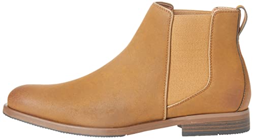 AMAZON ESSENTIALS MEN’S CHELSEA BOOT, DARK TAN, 12