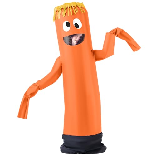 Spooktacular Creations Inflatable Costume Adult, Tube Man Blow up Outfit, Wacky Waving Arm Inflatable Suit for Themed Parties