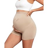 Y25D Maternity Shapewear Seamless Underwear Over Bump Pregnancy Shorts High Waist Panties Under Dress Belly Support