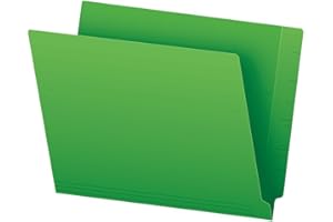 Pendaflex File Folders, Colour End Tab, Letter Size, Reinforced Full Tab, Durable Green, Ideal for Colour-Coding Open Shelf F