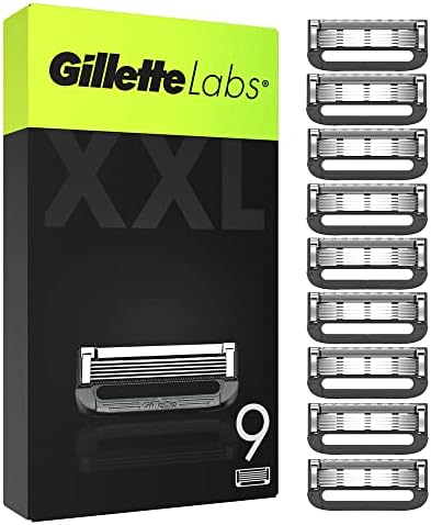 Fusion Gillette Labs Razor Blades Men, Pack of 9 Razor Blade Refills ...
