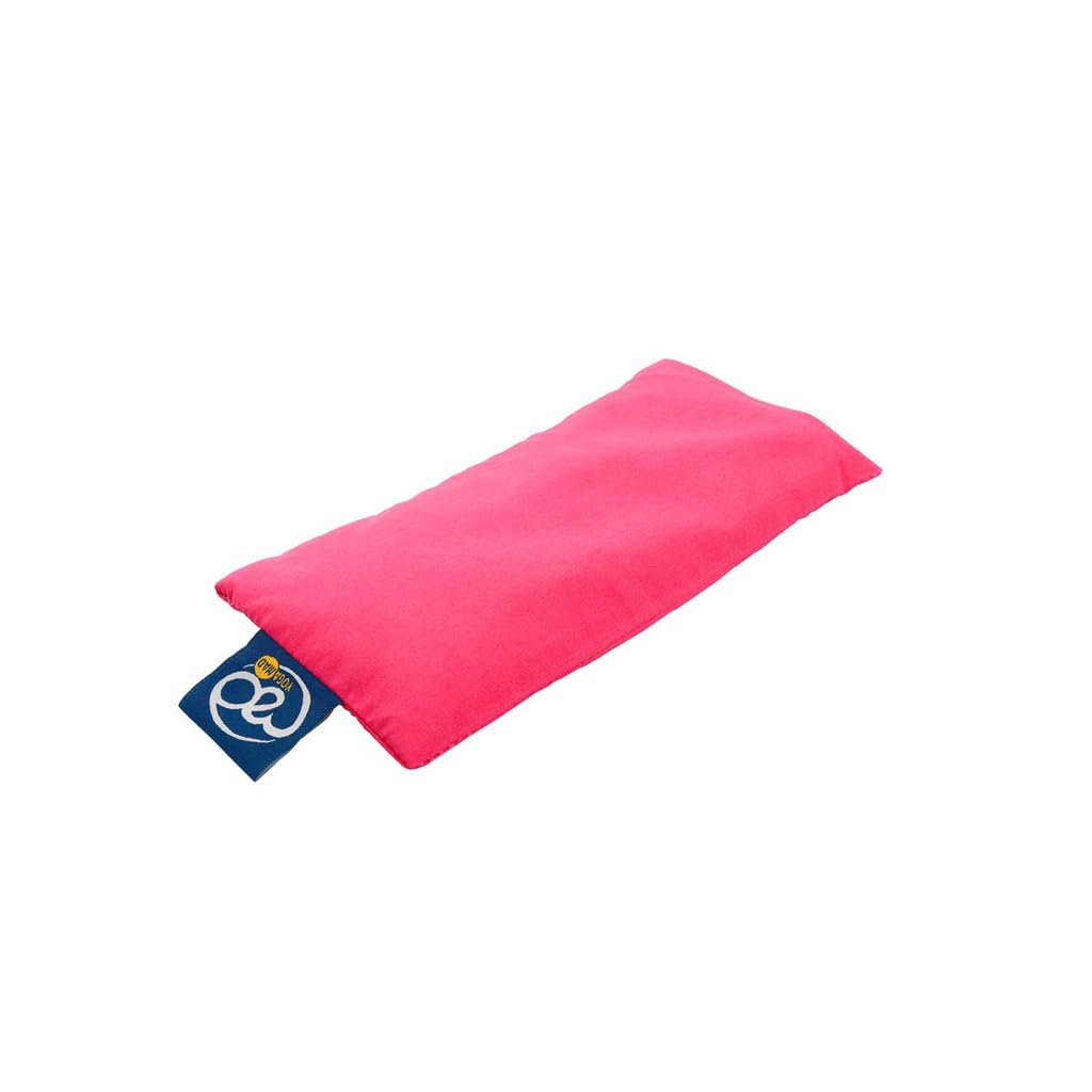 Yoga-Mad Eye Pillow | 100% Organic Cotton | Lavender & Linseed FIlled Yoga Pillow | Stress Relief Eye Bag for Aromatherapy, Relaxation and Tired Eyes - Pink