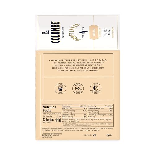 LA COLOMBE, LATTE DRAFT VANILLA, 9 FL OZ, 4 PACK
