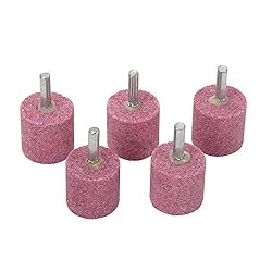 WenFo 5Pc Red 1/4" Shank Corundum Grinding