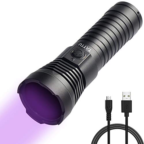 Photo 1 of ***DOESN’T HOLD CHARGE, FUNCTIONS WHILE PLUGGED IN****
TATTU U3S UV Flashlight Rechargeable 365nm Black Light Torch with ZWB2 Filter, Blacklight 10W Ultraviolet LED Lamp with Micro USB Charging Cable