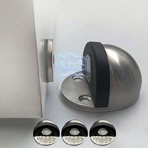 HUTLON Door Stop, Heavy Duty Dome Shaped Door Stopper, Satin