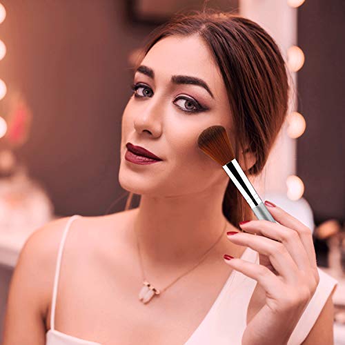 11pcs materasu Original Makeup Brush Set, Synthetic Foundation Face Powder Blush Eyeshadow Brushes Makeup Brush Kit with Makeup Purse/Blender Sponge and Brush Cleaner