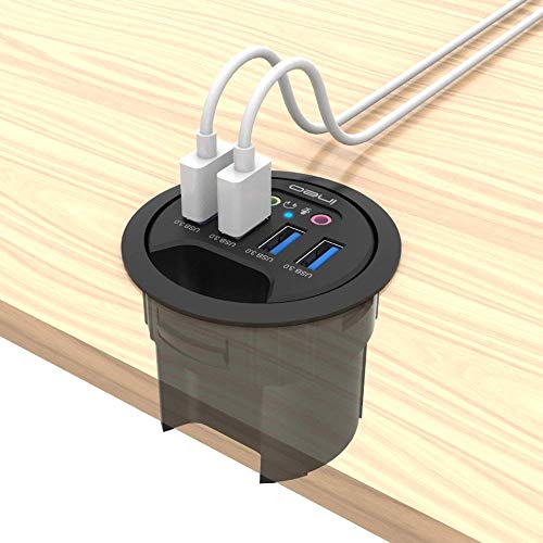 in Desk USB 3.0 Hub with Audio Jack THC06IV (4X USB Type A Ports