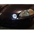 BlingLights Angel Eye Fog Lamps Driving Lights Kit For 1992-1997 Honda Del Sol JDM