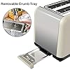2-Slice-Toaster-Morpilot-Toaster-with-2-Wide-Stainless-Steel-Slot-and-LED-Display Toaster 2 Slice, Morpilot Stainless Steel Retro Toaster with Timer, Wide Slot, Defrost/Reheat/Cancel Fuction, Removable…