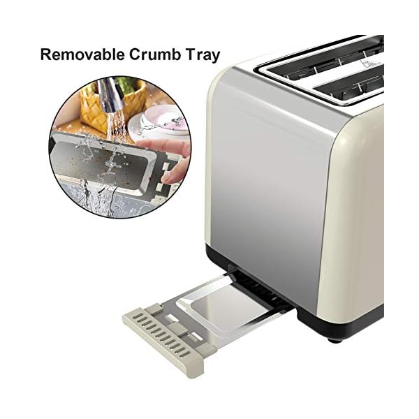 2-Slice-Toaster-Morpilot-Toaster-with-2-Wide-Stainless-Steel-Slot-and-LED-Display Toaster 2 Slice, Morpilot Stainless Steel Retro Toaster with Timer, Wide Slot, Defrost/Reheat/Cancel Fuction, Removable…
