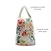 Mziart Insulated Lunch Bag Travel Picnic Box Handbag Waterproof Cosmetic Tote Bag for Women Girls Kids (Flowers)