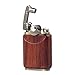 Rosewood Wooden Case Antique Type Soft Flame Rocker Arm Petrol Oil Lighterthumb 1