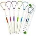 Tongue Scraper Cleaner with Travel Handy Case, 5 Pack Gentle 100% BPA Free Sweeper for Healty Oral Care and Adults Kids, Easy to Use, Help Fight Bad Breath