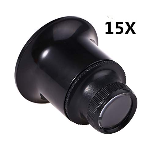 Jewelers Eye Loupe Loop Magnifier Magnifying Glass for Watchmakers Repair Eye Loupe Glass Tools (15X)