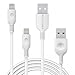 iPhone Cables RAVPower 2-Pack 3ft 6ft Apple MFi Certified Lightning Cable for iPhone X iPhone 8 8plus 7 6 6S 6 Plus, iPhone SE 5S, iPad Mini with Military Grade Fiber, 12,000+ Bend Lifespan