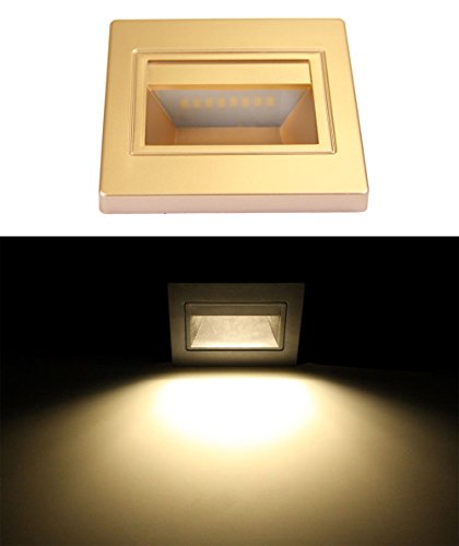 Oweisong Contemporary Newest LED Recessed Wall Lamp SMD5730 Epsitar Chip LED Step Stair Guide Lights 1.5Watt ABS Fire-Retardant Materials